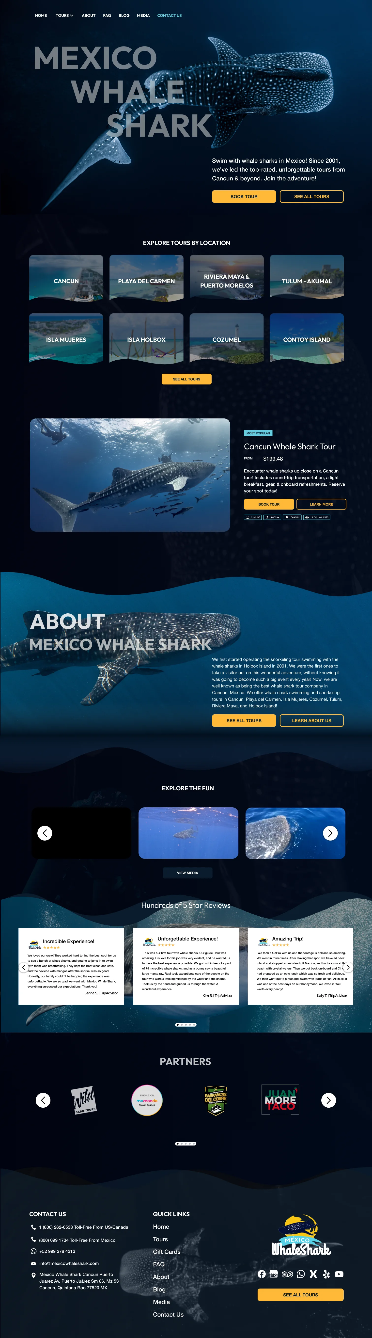 Mexico Whale Shark full desktop homepage