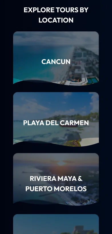 Location cards, mobile